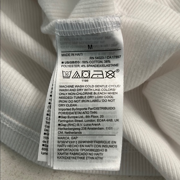 GAP White Fitted Long Sleeve Tee - Picture 6 of 6